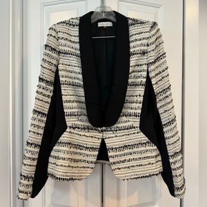 Sugar Lips black, white and gold tuxedo blazer